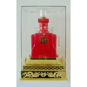 Square transparent wine box